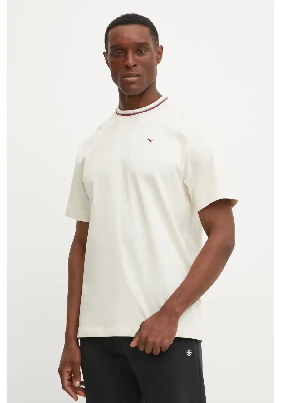 obrazek 1 Puma t-shirt bawełniany Palais Artisan męski kolor beżowy gładki 629394