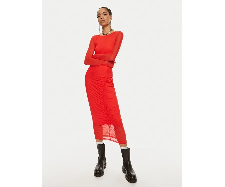 obrazek 1 Patrizia Pepe Sukienka koktajlowa 8A1344 J149-R835 Czerwony Slim Fit