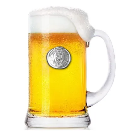 Picture An elegant gift from England - a glass mug with an initial