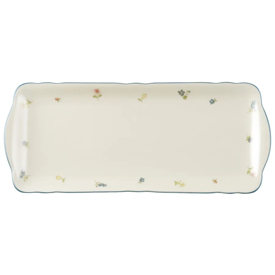 obrazek 1 Stylowy prostokątny porcelanowy półmisek na ciasto 34,5x15 cm - Seltmann Weiden