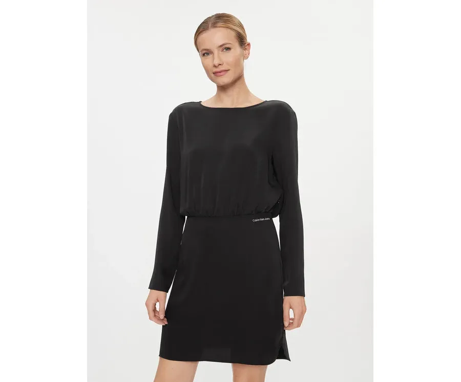 obrazek 1 Calvin Klein Jeans Sukienka koktajlowa Open Back Dress J20J222534 Czarny Regular Fit