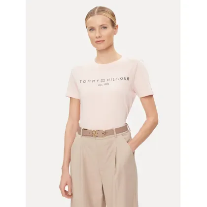 Zdjęcie Tommy Hilfiger T-Shirt Logo WW0WW40276 Różowy Regular Fit