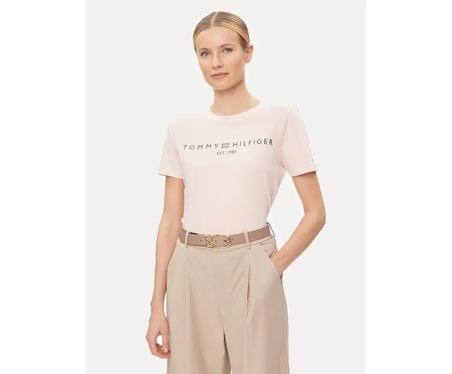 obrazek 1 Tommy Hilfiger T-Shirt Logo WW0WW40276 Różowy Regular Fit