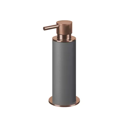 Picture Stylish copper-plated dispenser Ø7xH19 cm, gray