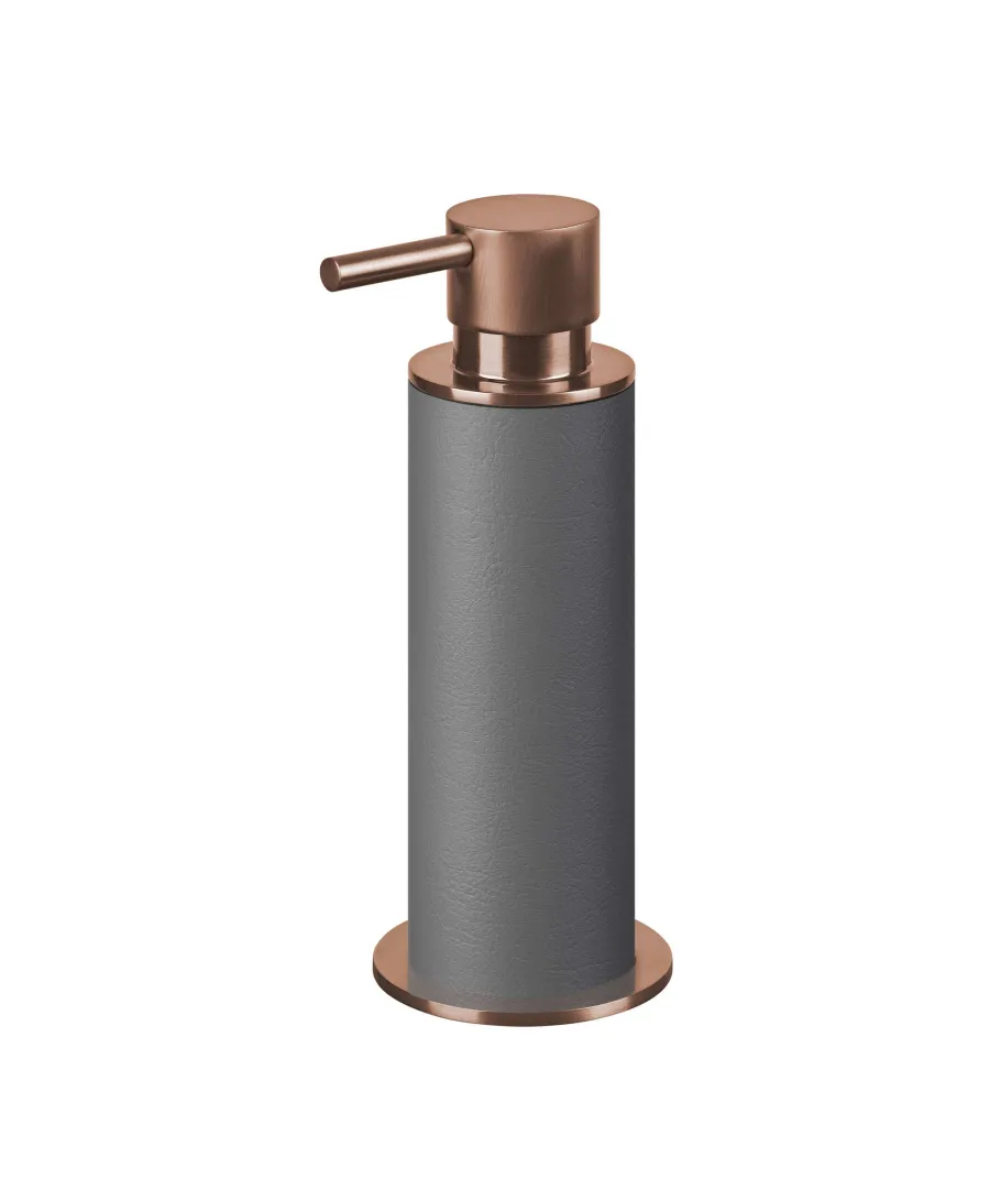 obrazek 1 Stylowy miedziowany dozownik Ø7xH19 cm w kolorze szarym