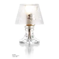 Zdjęcie Lampa stołowa z kryształu florenckiego z grawerowaną gardenią – Il Paralume Marina