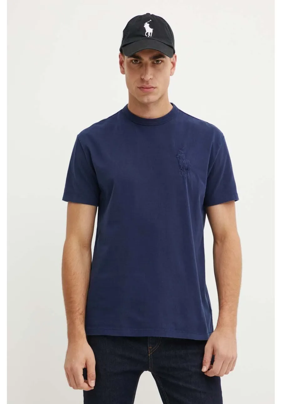 obrazek 1 Polo Ralph Lauren t-shirt bawełniany męski kolor granatowy gładki 710936509
