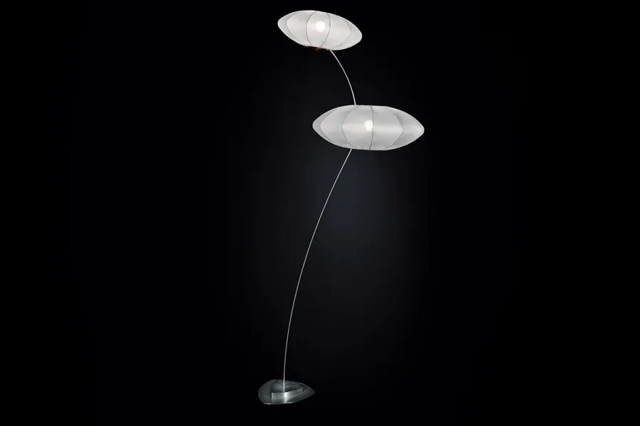 obrazek 1 Luksusowa lampa stojąca ze stali nierdzewnej