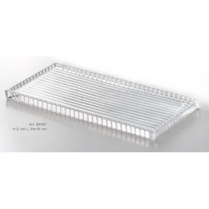 Zdjęcie Włoska taca na akcesoria łazienkowe z ręcznie szlifowanego kryształu - Il Paralume Marina