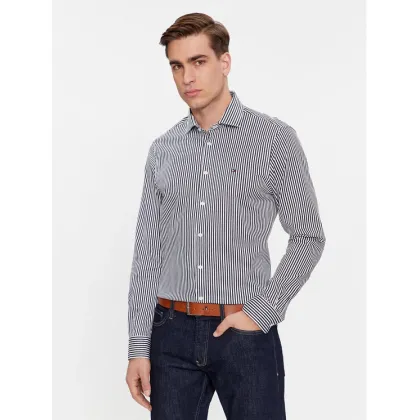 Zdjęcie Tommy Hilfiger Koszula Cl Knitted Stripe Sf Shirt MW0MW34229 Granatowy Slim Fit