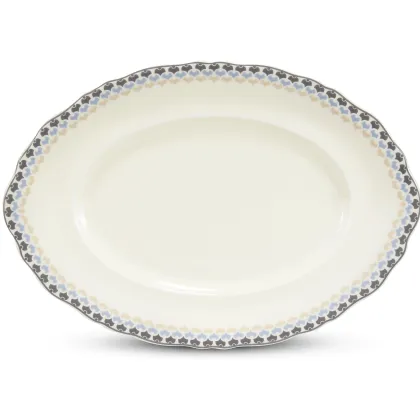 Zdjęcie Stylowa porcelanowa owalna misa zdobiona subtelnym motywem – Leander