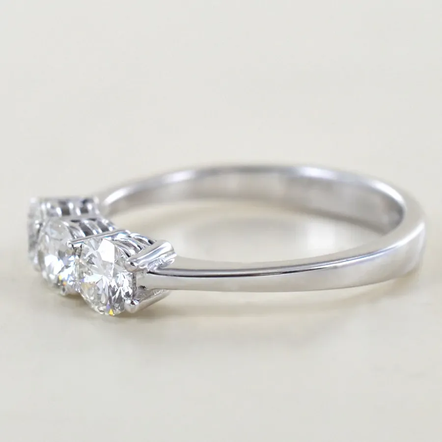 obrazek 5 Duży włoski pierścionek Trilogy z diamentami 0,90 ct