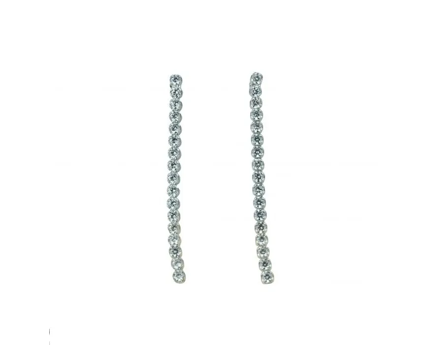 obrazek 1 Eleganckie miękkie kolczyki tenisowe o długości 40mm