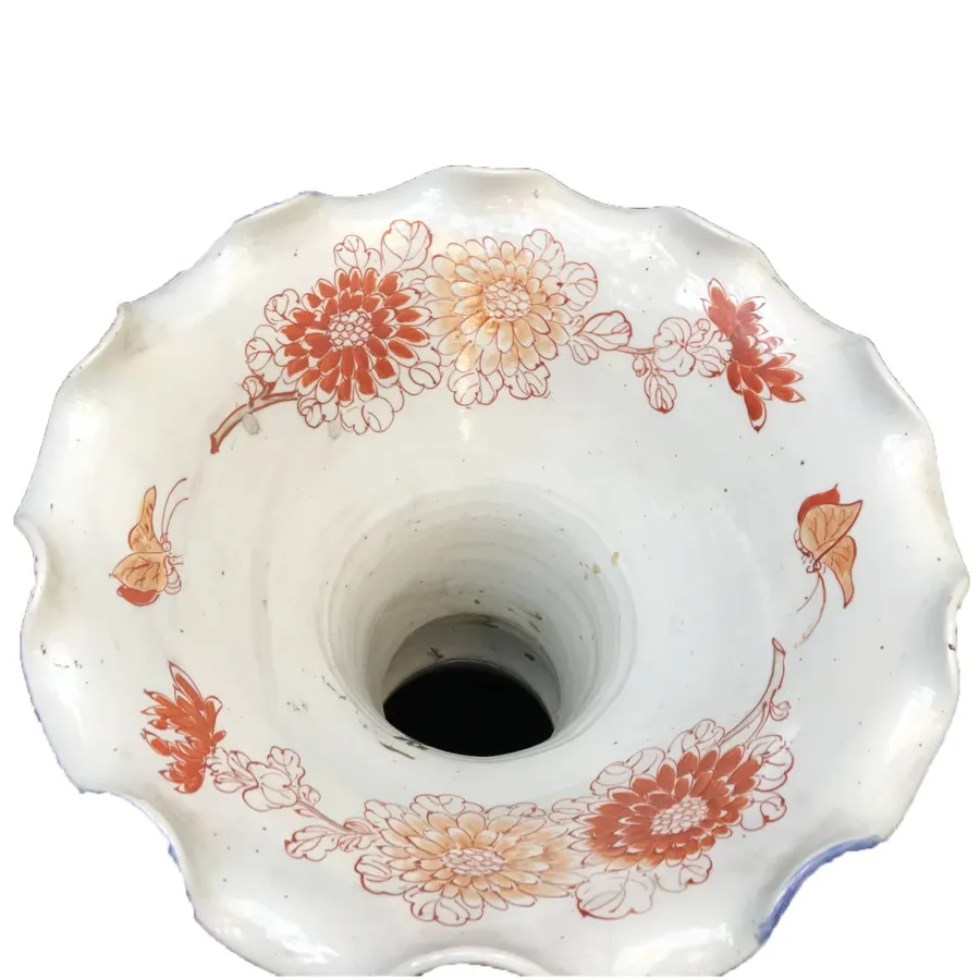 obrazek 11 Para dużych wazonów Imari z porcelany XIX wiek