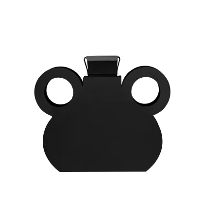 Zdjęcie Stylowy wazon Otto 9x42xH38 cm wykonany z czarnej naturalnej skóry