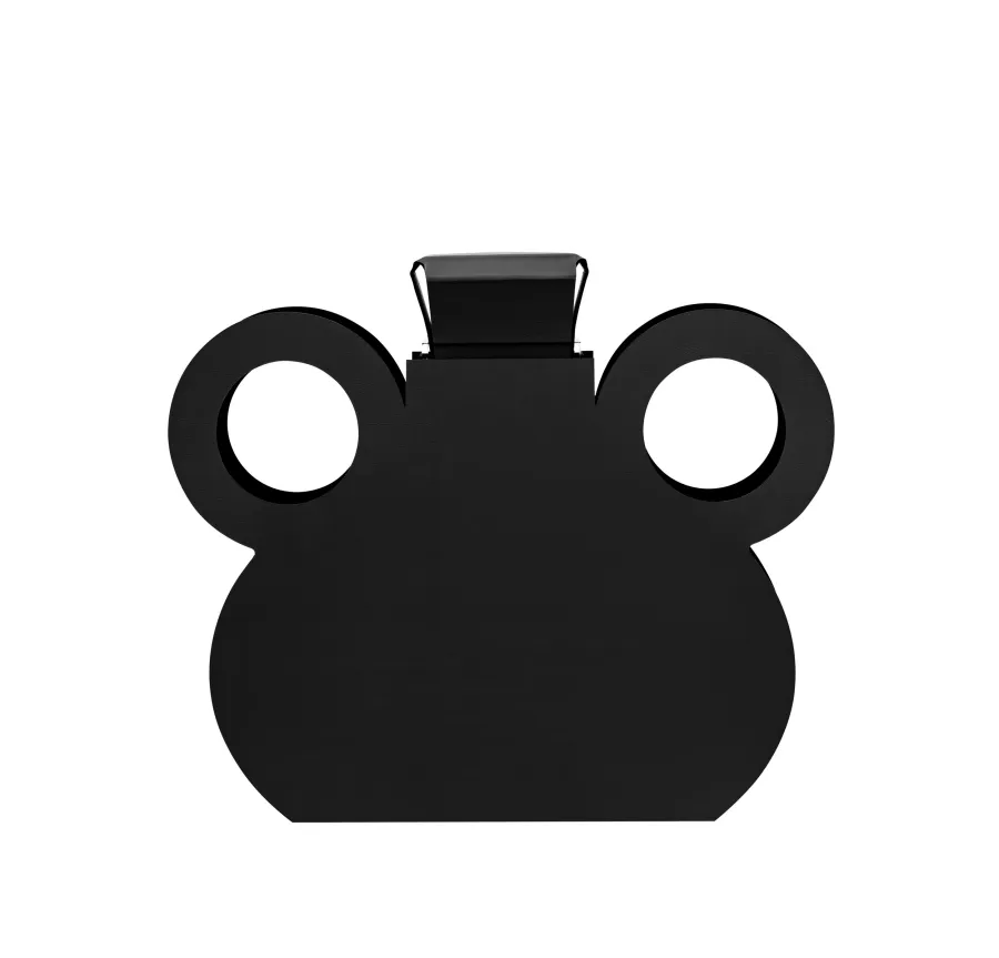 obrazek 1 Stylowy wazon Otto 9x42xH38 cm wykonany z czarnej naturalnej skóry