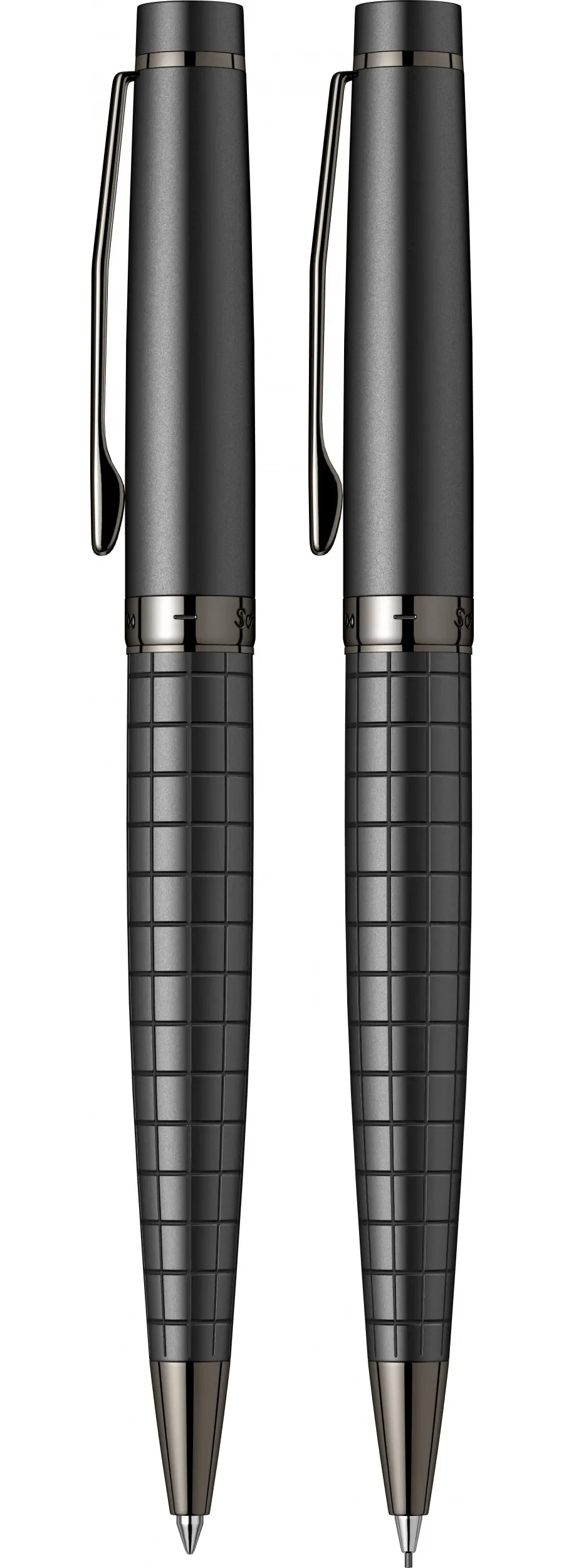 obrazek 1 Zestaw Długopis - Ołówek Mechaniczny 0.7mm Honor 38 Czarny Mat