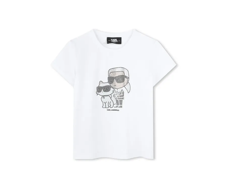 obrazek 1 Karl Lagerfeld Kids T-Shirt Z30489 S Biały Regular Fit