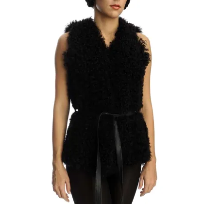 Picture Women's merino lambskin vest - A&A VEsa