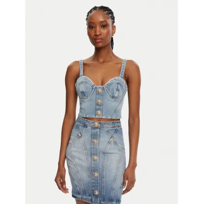 Zdjęcie Balmain Top DF1AA345DE53 Niebieski Slim Fit