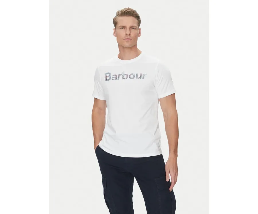 obrazek 1 Barbour T-Shirt Devon MTS1391WH11 Biały Regular Fit