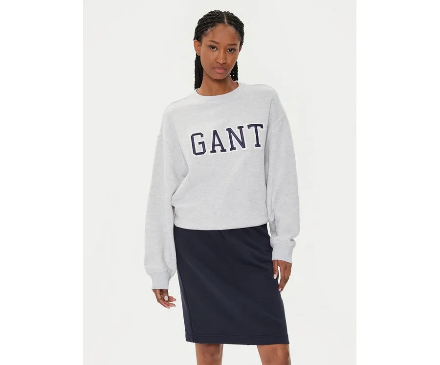 obrazek 1 Gant Bluza Logo 4200840 Szary Relaxed Fit