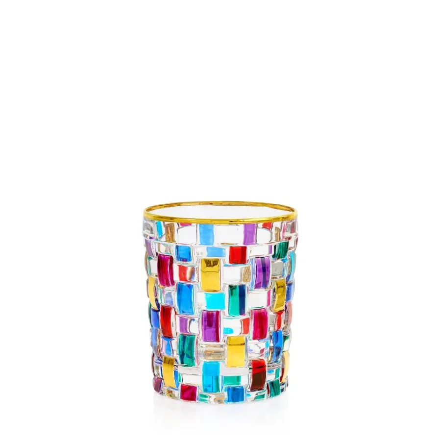 obrazek 1 Kolorowy komplet 6 szklanek do wody wykonany w Wenecji (330 ml)