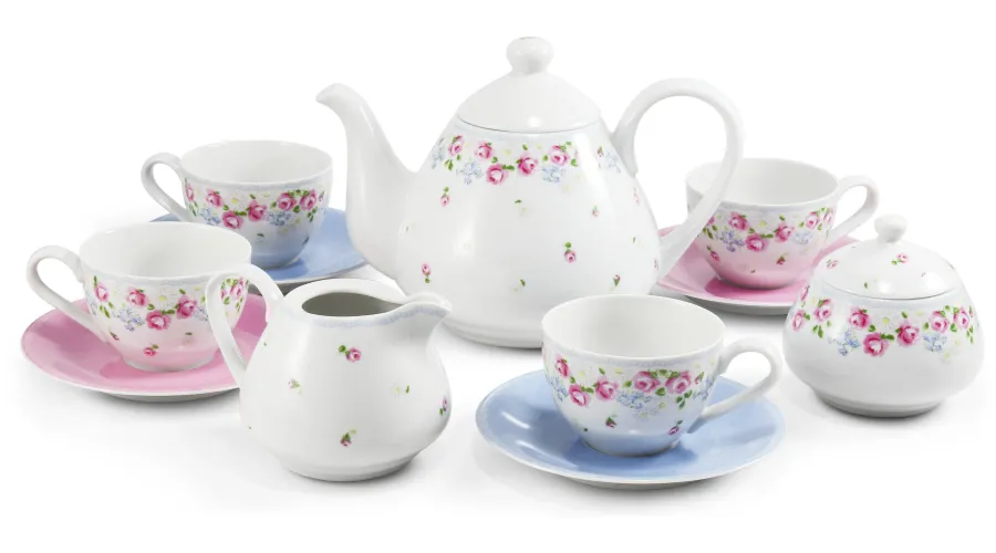 obrazek 1 11-elementowy stylowy zestaw do herbaty z porcelany z kolekcji RoseLine – Leander