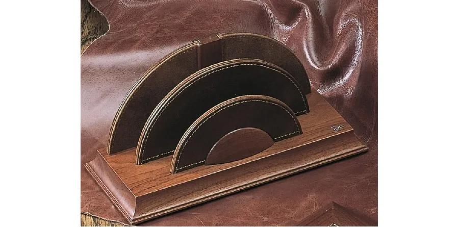 picture 1 Leather Letter Stand Woodessen