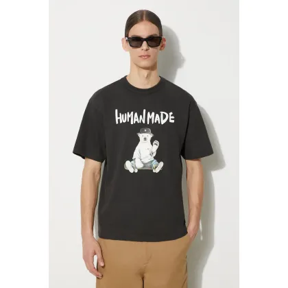 Zdjęcie Human Made t-shirt bawełniany Graphic męski kolor czarny z nadrukiem HM27TE016