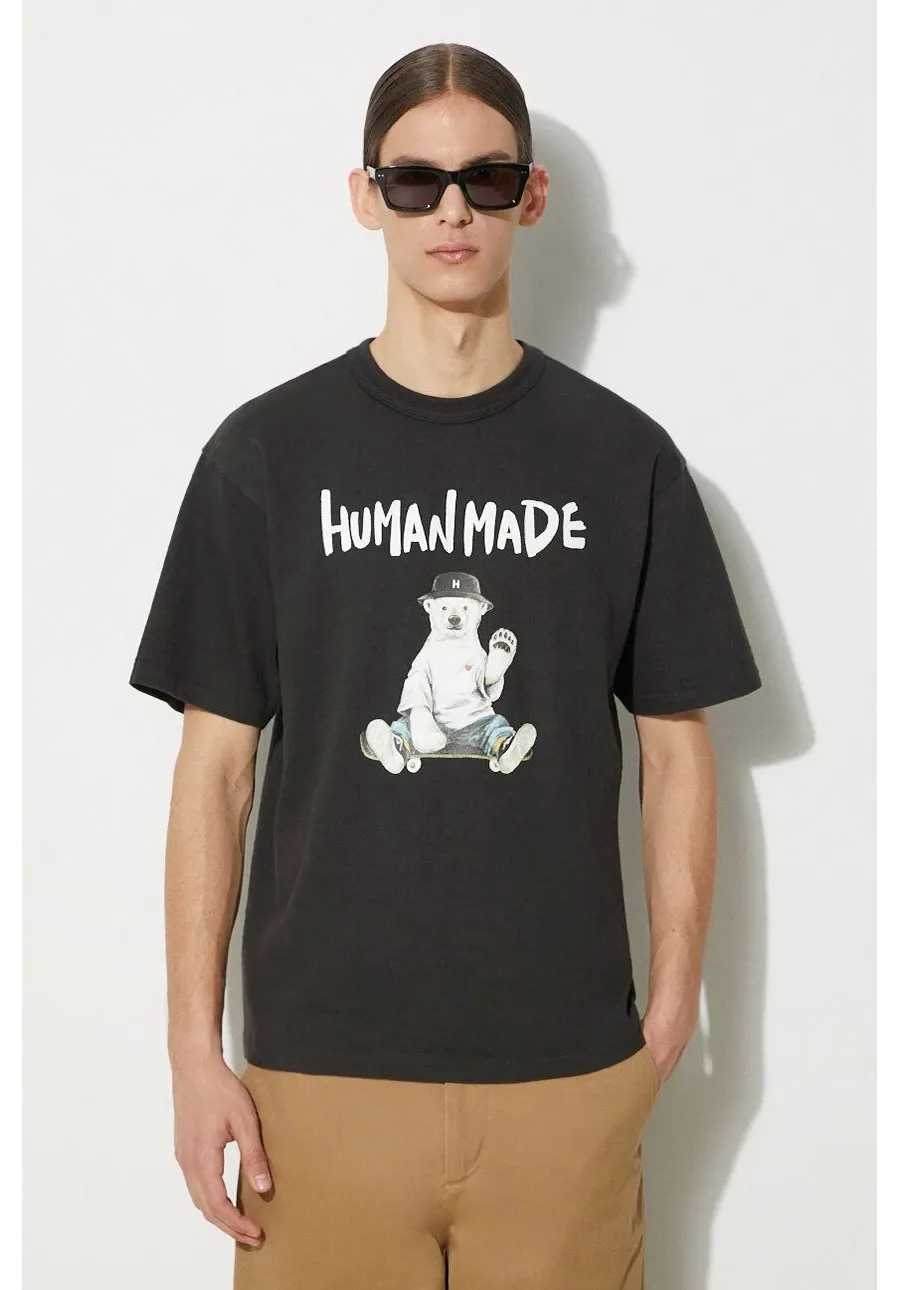 obrazek 1 Human Made t-shirt bawełniany Graphic męski kolor czarny z nadrukiem HM27TE016
