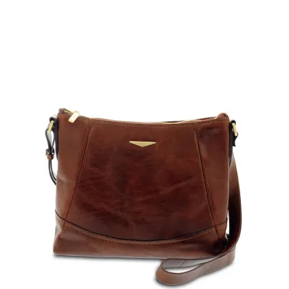 Zdjęcie Stylowa brązowa torebka ze skóry - Giudi