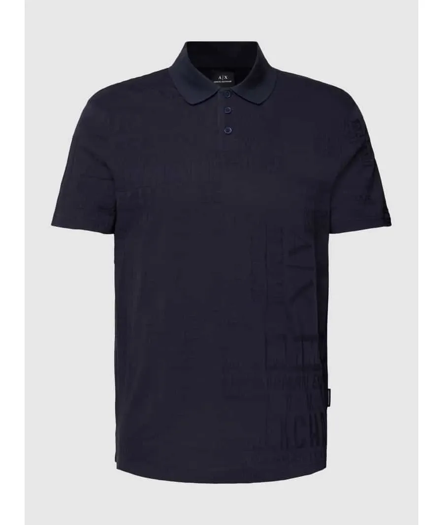 obrazek 1 Koszulka polo z fakturowanym wzorem z logo