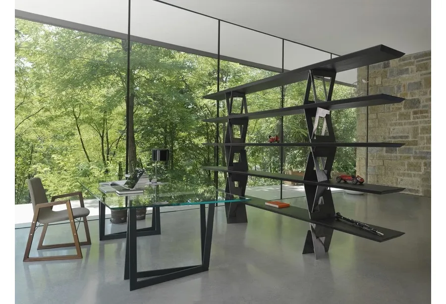 obrazek 5 Designerski Stół z Szklanym Blatem do Minimalistycznego Salonu - Casmania