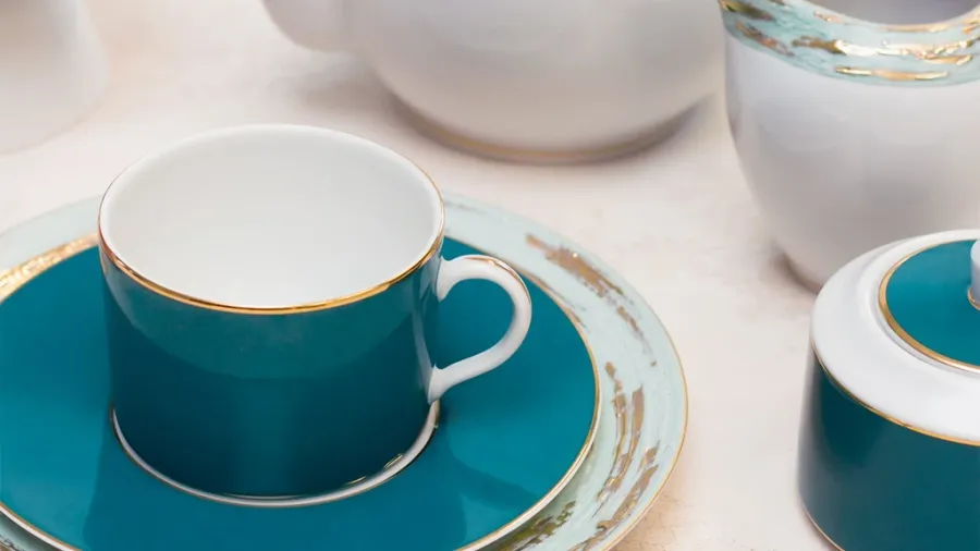 obrazek 3 Luksusowa zastawa stołowa z portugalskiej porcelany dla 12 osób - Porcel