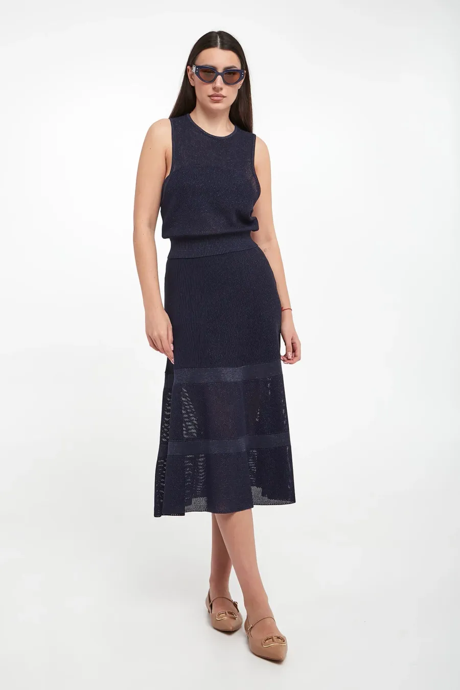 obrazek 1 Spódnica błyszcząca midi ELISABETTA FRANCHI Elisabetta Franchi