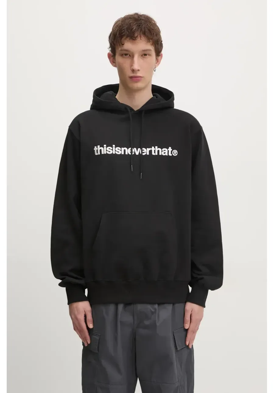 obrazek 1 thisisneverthat bluza bawełniana T-Logo Hoodie męska kolor czarny z kapturem z aplikacją TN243TSWHO01