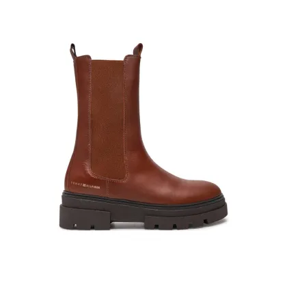 Zdjęcie Tommy Hilfiger Sztyblety Monochromatic Chelsea Boot FW0FW06730 Brązowy