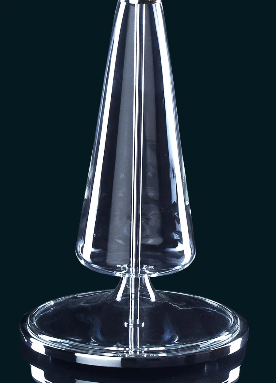 obrazek 3 Elegancka duża lampa stołowa ze szkła Murano zdobiona bursztynem