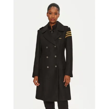 Zdjęcie Aeronautica Militare Płaszcz przejściowy 242AB2965DCT3403 Czarny Regular Fit