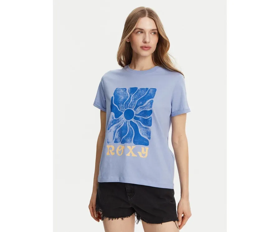 obrazek 1 Roxy T-Shirt ERJZT05911 Niebieski Regular Fit