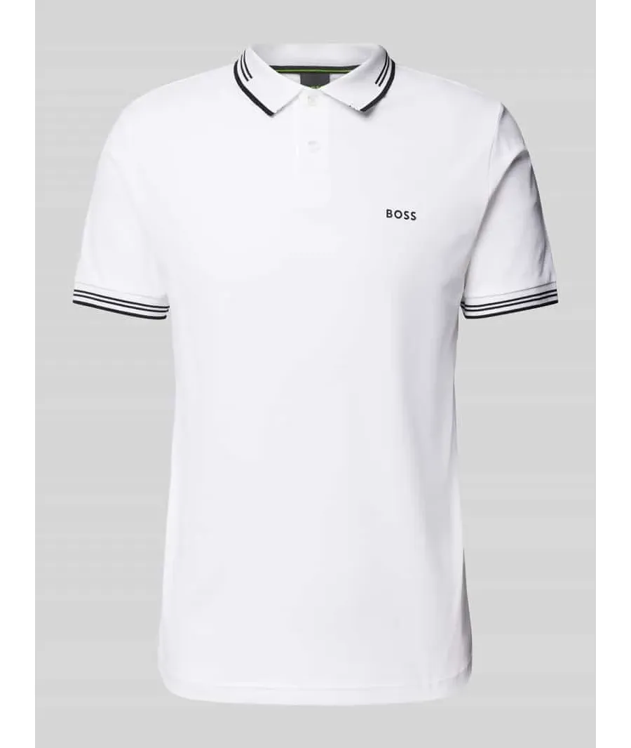 obrazek 1 Koszulka polo o kroju slim fit z nadrukiem z logo model ‘Paul’