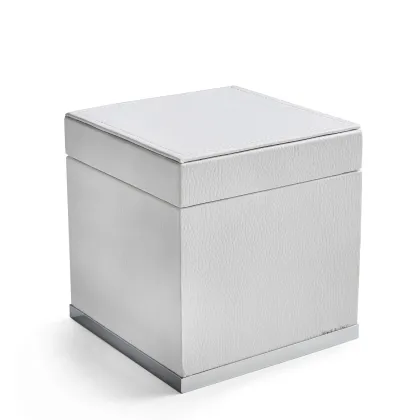 Zdjęcie Luksusowy duży sześcienny pojemnik na waciki do łazienki – 3SC