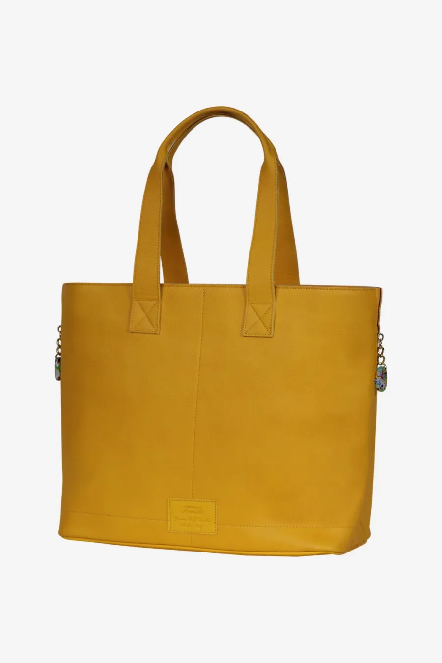 obrazek 1 Urokliwa żółta torba typu shopper ze skóry - Terrida