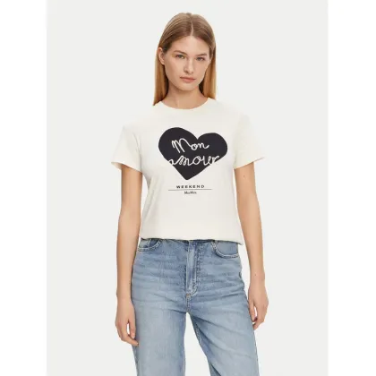 Zdjęcie Weekend Max Mara T-Shirt Vello 2515971051 Écru Regular Fit