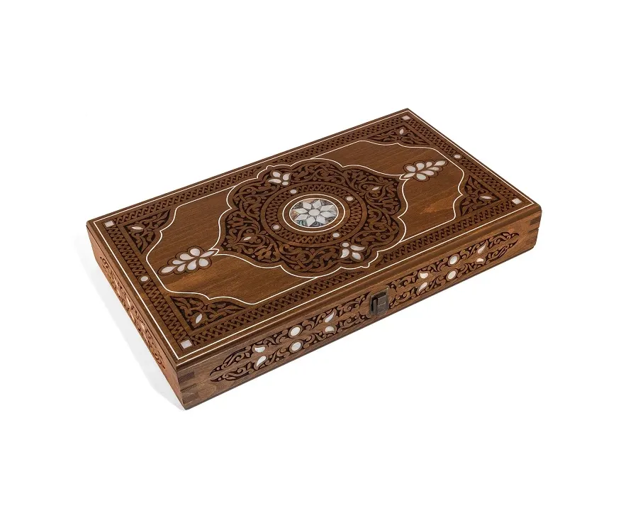 obrazek 5 Ekskluzywny ręcznie wykonany drewniany zestaw do Backgammon - Helena Woodart
