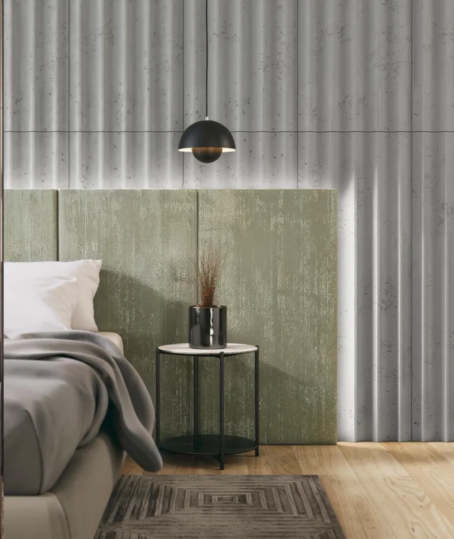 obrazek 1 135x49,8 cm VT - PB59 (S50 jasny szary - mysi) LAMEL OBŁY - Panel dekor 3D beton architektoniczny