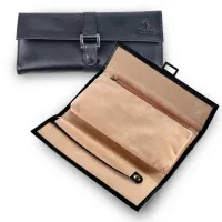 Picture Handmade leather travel case for jewelry