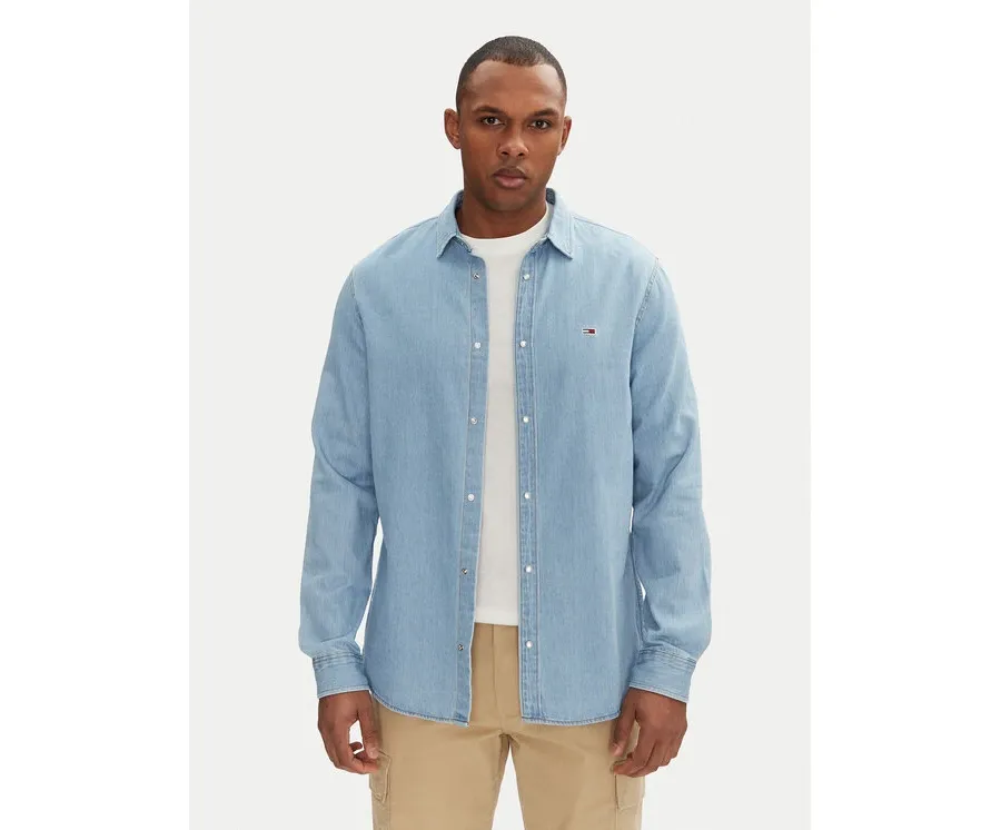 obrazek 1 Tommy Jeans Koszula jeansowa DM0DM21146 Niebieski Regular Fit