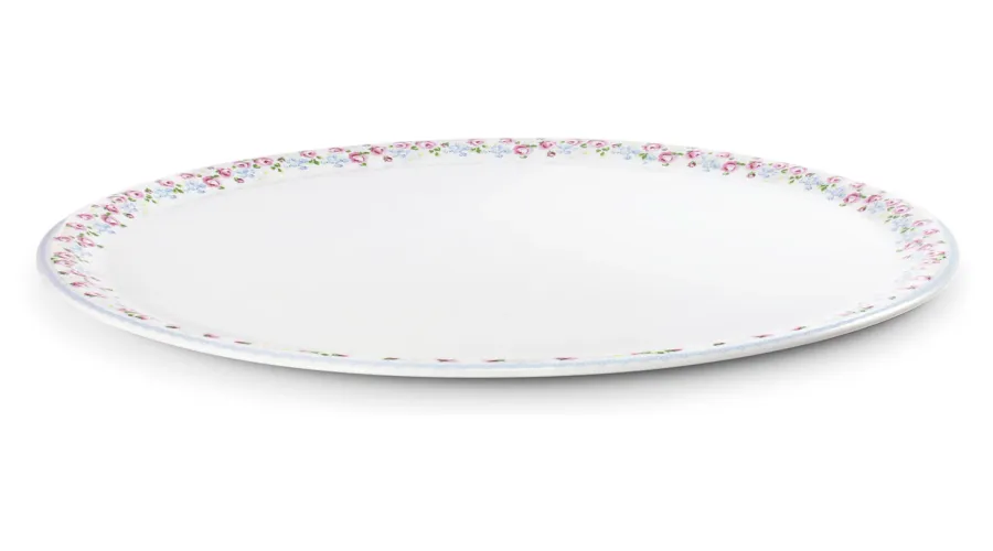 obrazek 2 Piękna porcelanowa okrągła taca zdobiona subtelnym motywem róży - Leander